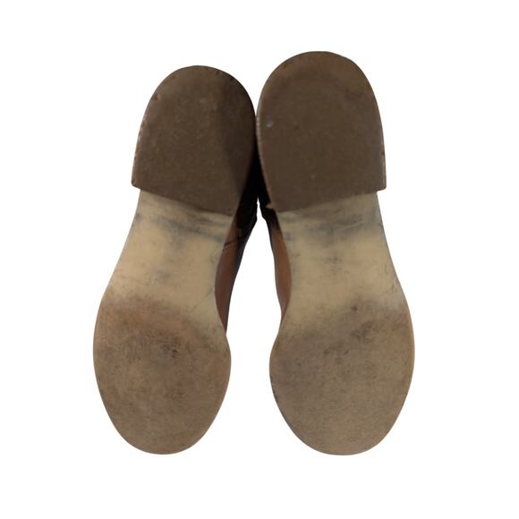 MICHAEL BY MICHAEL KORS! PECAN BROWN GENUINE LEATHER GOLD LOGO BOOTS!SZ 8M - Picture 10 of 12